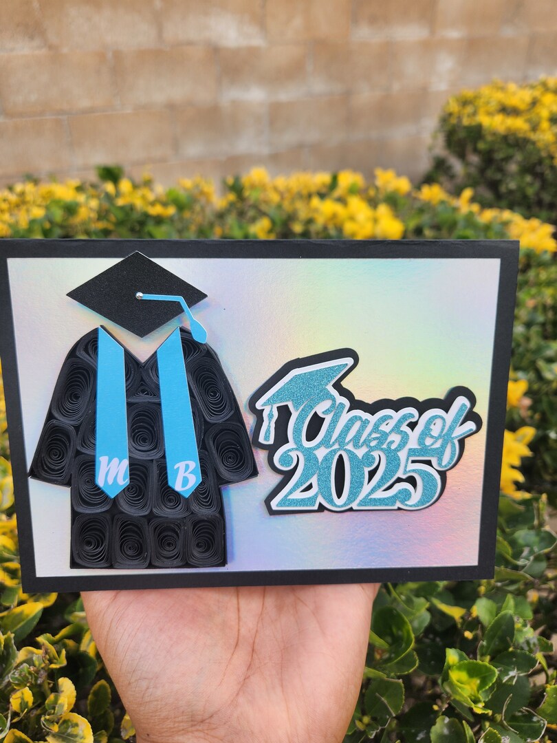 Personalized Custom Quilled Graduation Cap and Gown Handmade Card Class of 2026, 2027, 2025 | MakerPlace by Michaels Personalized Custom Quilled Graduation Cap and Gown Handmade Card Class of 2026, 2027, 2025 | MakerPlace by Michaels